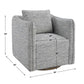 Corben Swivel Chair, Blue