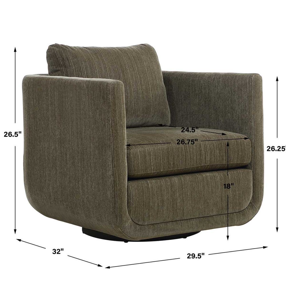 Abound Swivel Chair, Herb
