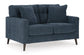 Bixler Navy Sofa and Loveseat Set