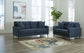 Bixler Navy Sofa and Loveseat Set
