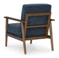 Bixler Showood Navy Accent Chair