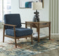 Bixler Showood Navy Accent Chair