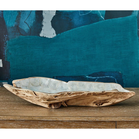 Pearl Forest Bowl - Blue Capiz