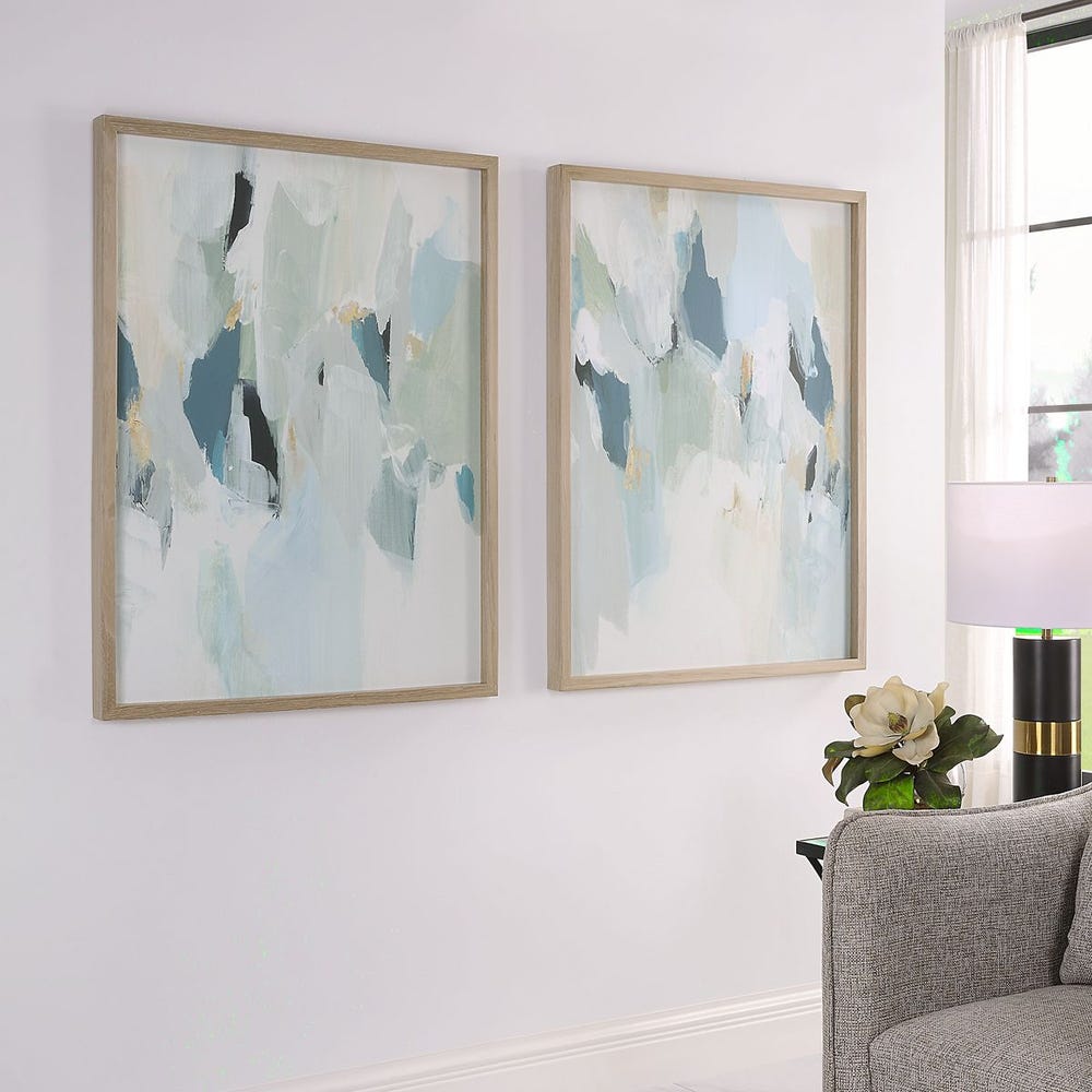 Seabreeze Framed Canvases, Set of 2