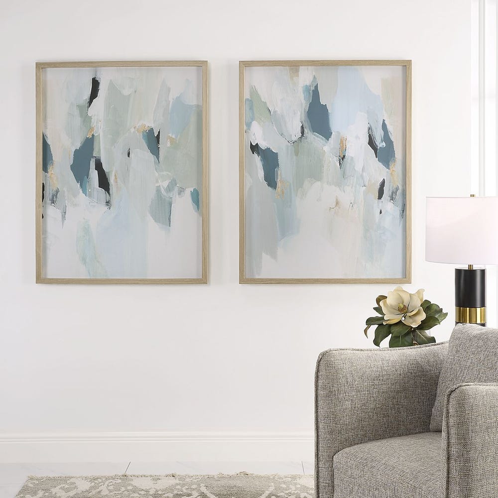 Seabreeze Framed Canvases, Set of 2