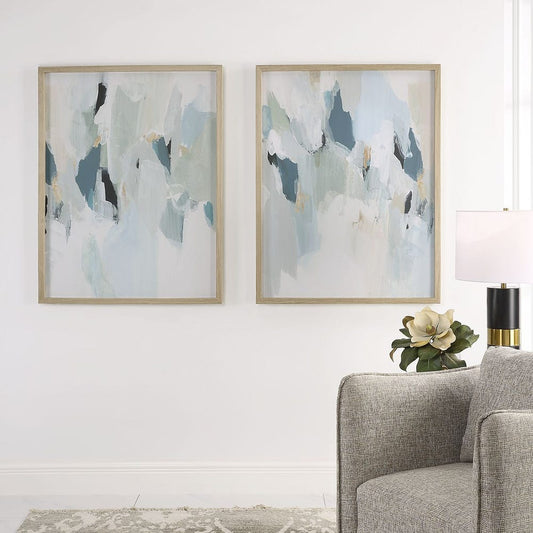 Seabreeze Framed Canvases, Set of 2