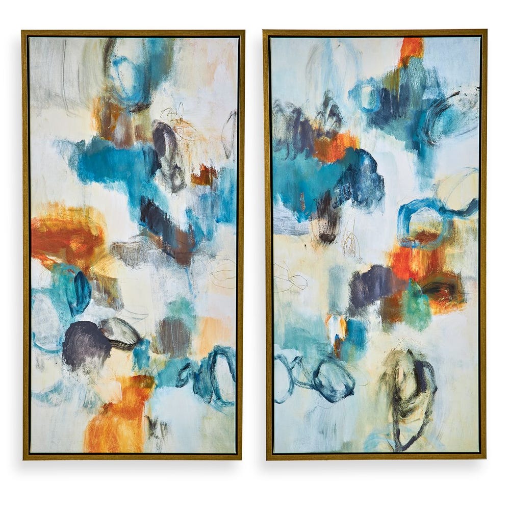 Casual Moments Framed Canvases, Set of 2