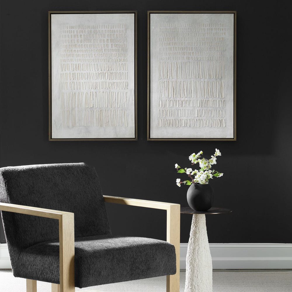 Social Theory Framed Canvases, Set of 2