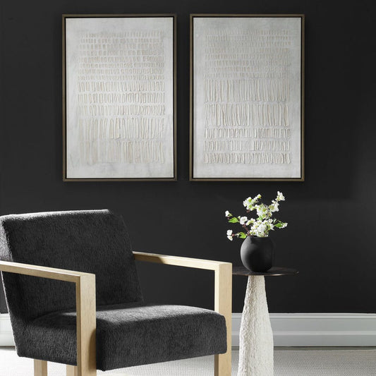 Social Theory Framed Canvases, Set of 2