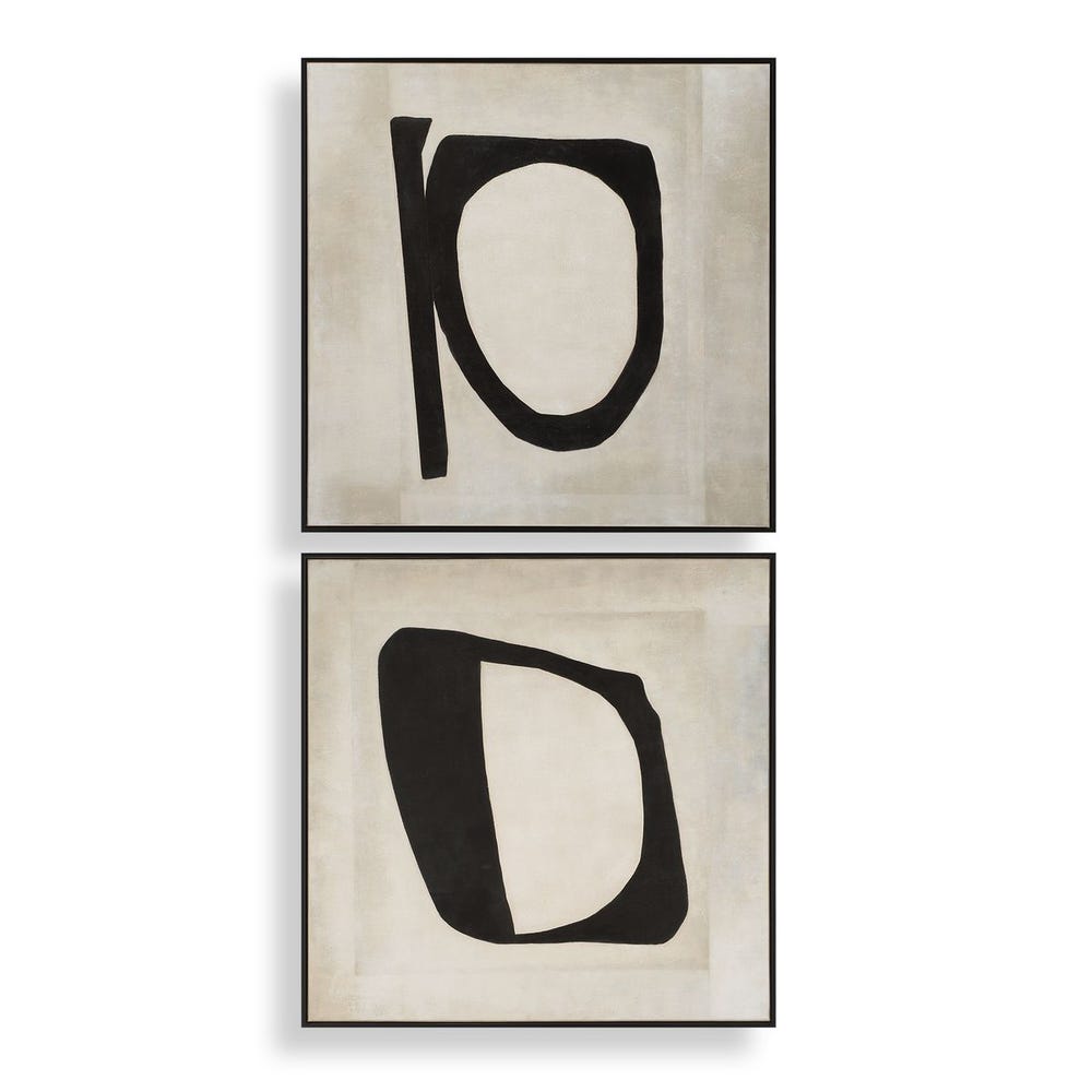 Characters Hand Painted Canvases, Set of 2
