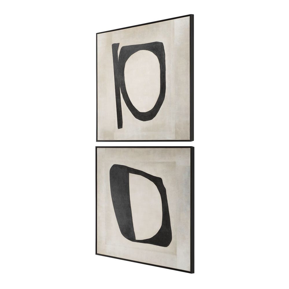 Characters Hand Painted Canvases, Set of 2