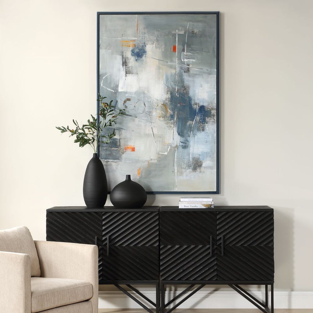 Blueprint Hand Painted Canvas