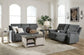 Barnsana Gravel Power Reclining  Sofa and Loveseat Package Deal