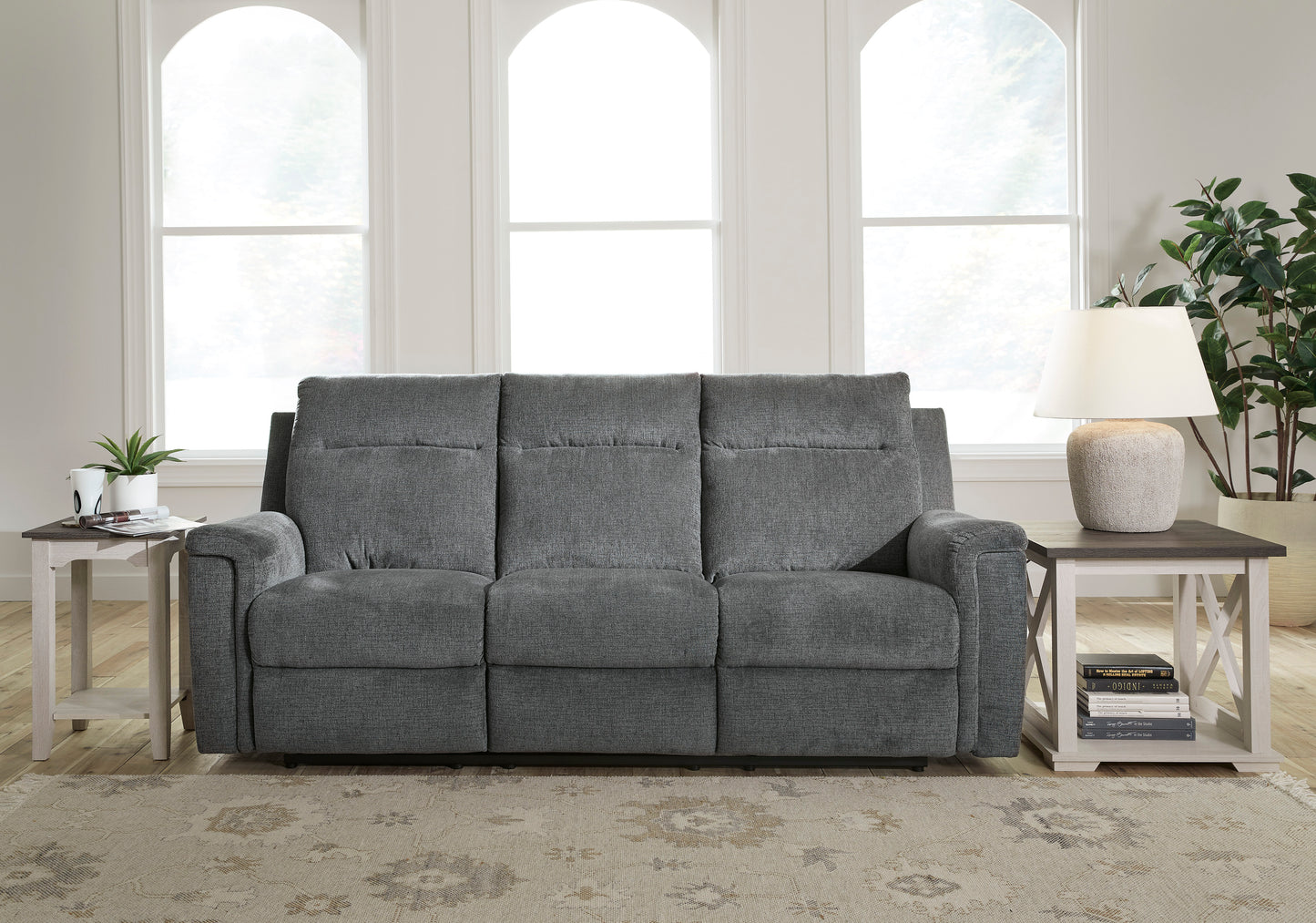 Barnsana Gravel Power Reclining  Sofa and Loveseat Package Deal