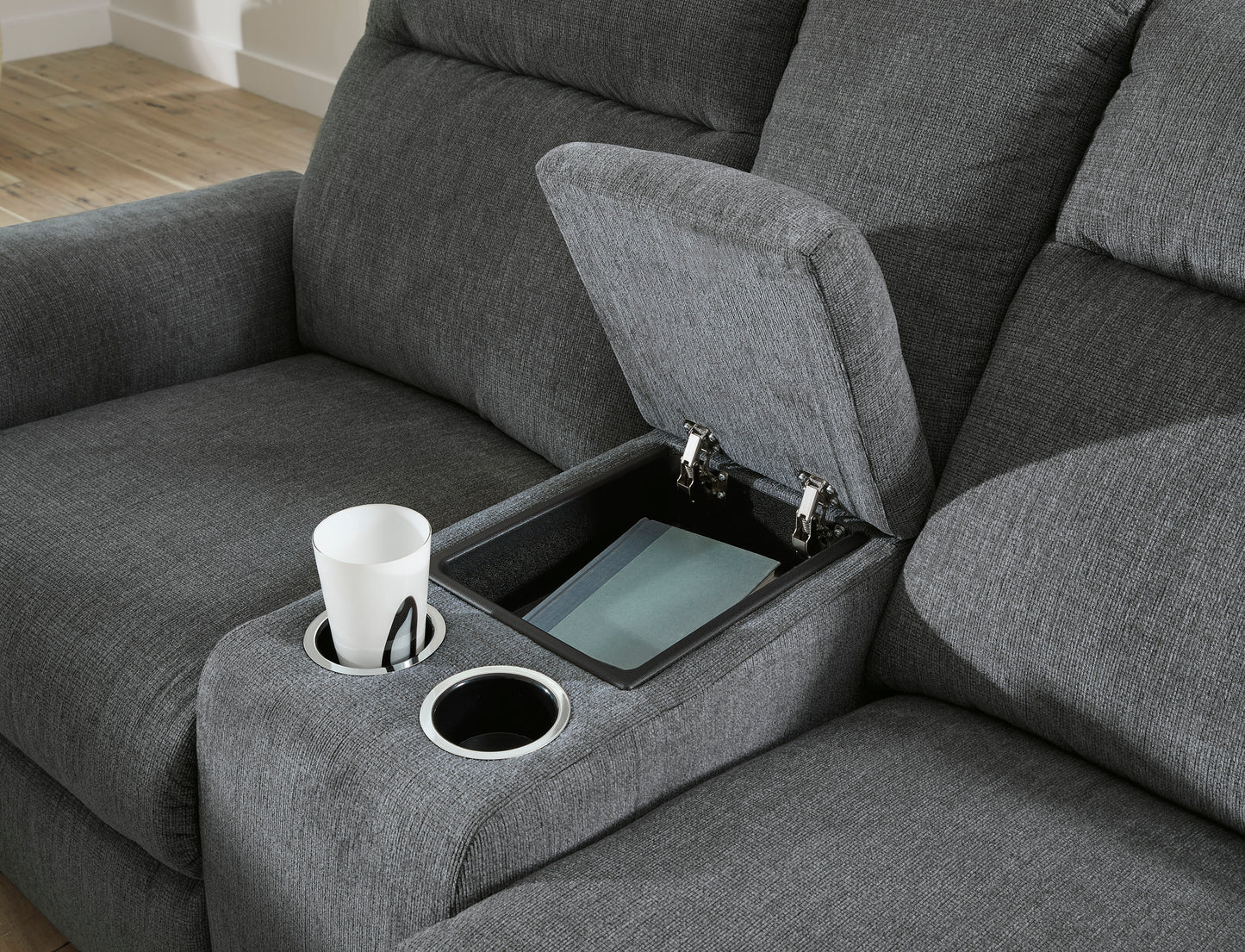 Barnsana Gravel Power Reclining  Sofa and Loveseat Package Deal