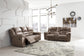 Stoneland sofa and Loveseat Manual Recliner Set