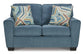 Cashton Blue Loveseat
