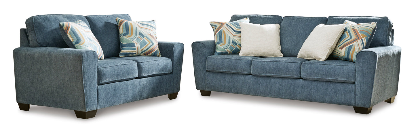 Cashton Blue Queen Sofa Sleeper
