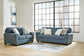Cashton Blue Loveseat
