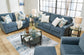 Cashton Blue Queen Sofa Sleeper