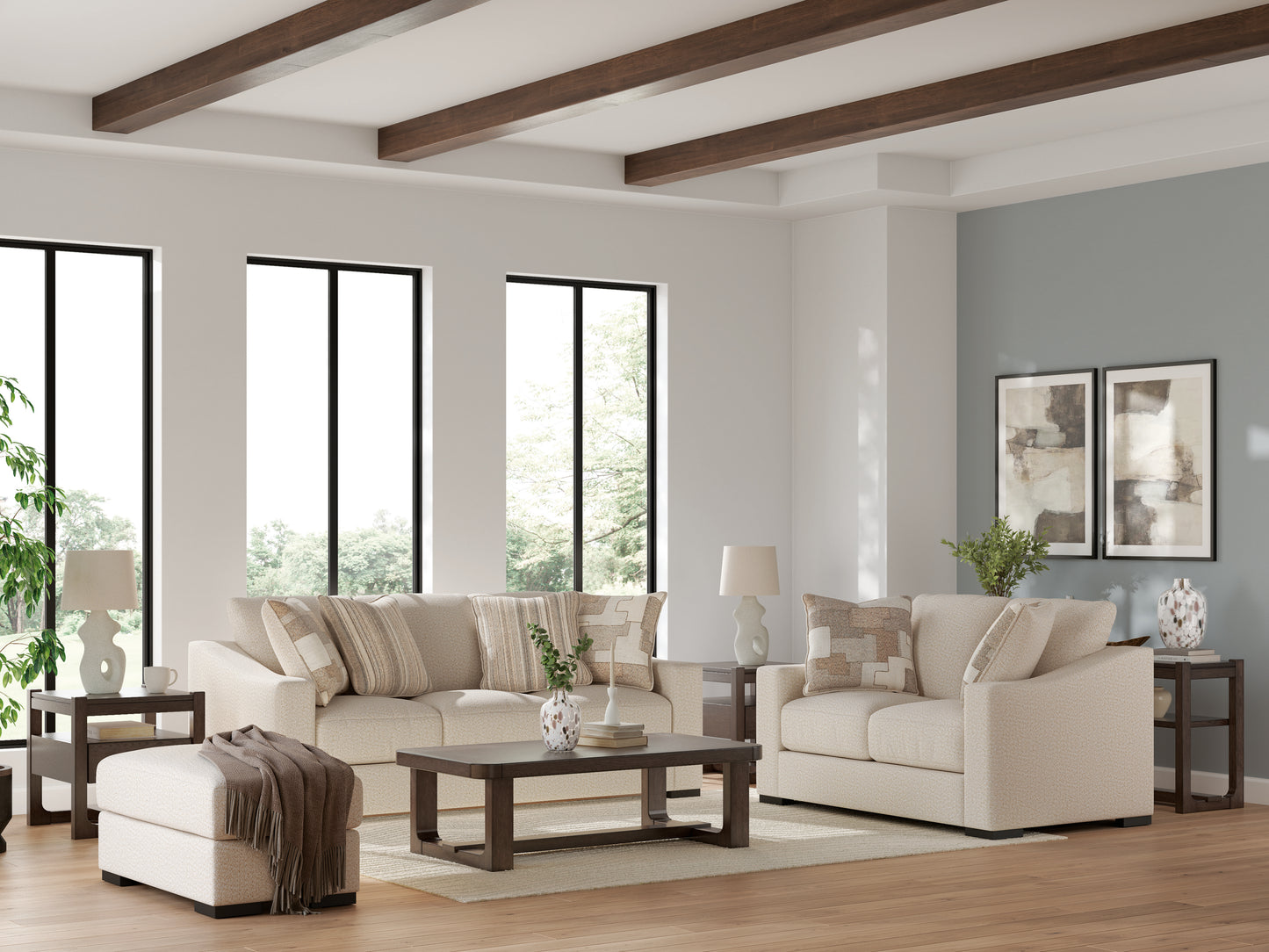 Tildan Stucco Loveseat and Sofa Set