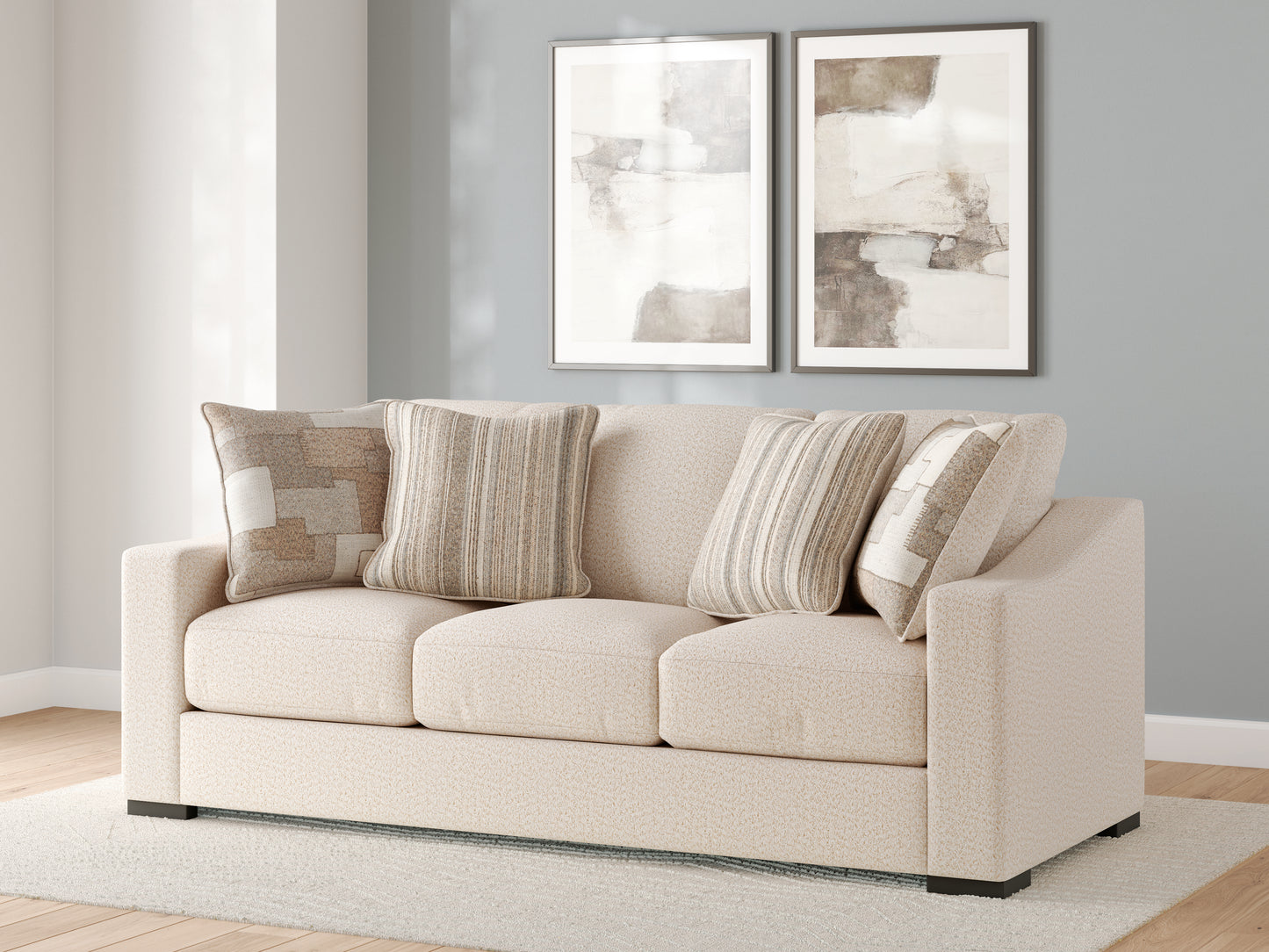 Tildan Stucco Loveseat and Sofa Set