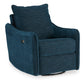 McBurg Navy Swivel Power Recliner