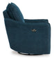 McBurg Navy Swivel Power Recliner