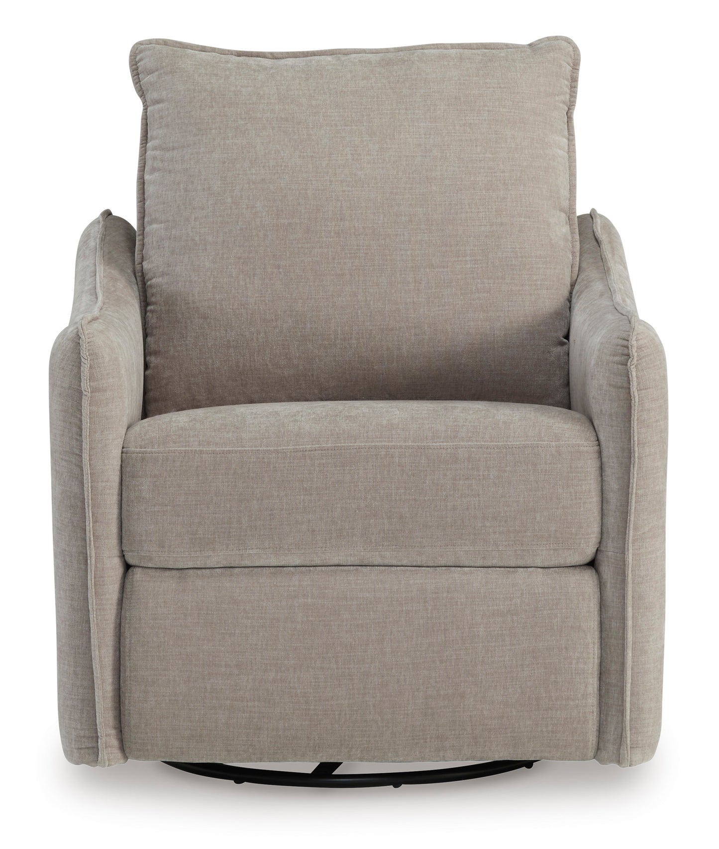 McBurg Taupe Swivel Power Recliner