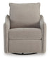 McBurg Taupe Swivel Power Recliner