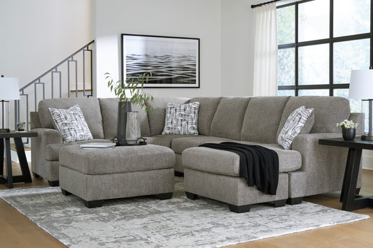 Erinsburg 2-Piece Sectional with Chaise With Ottoman