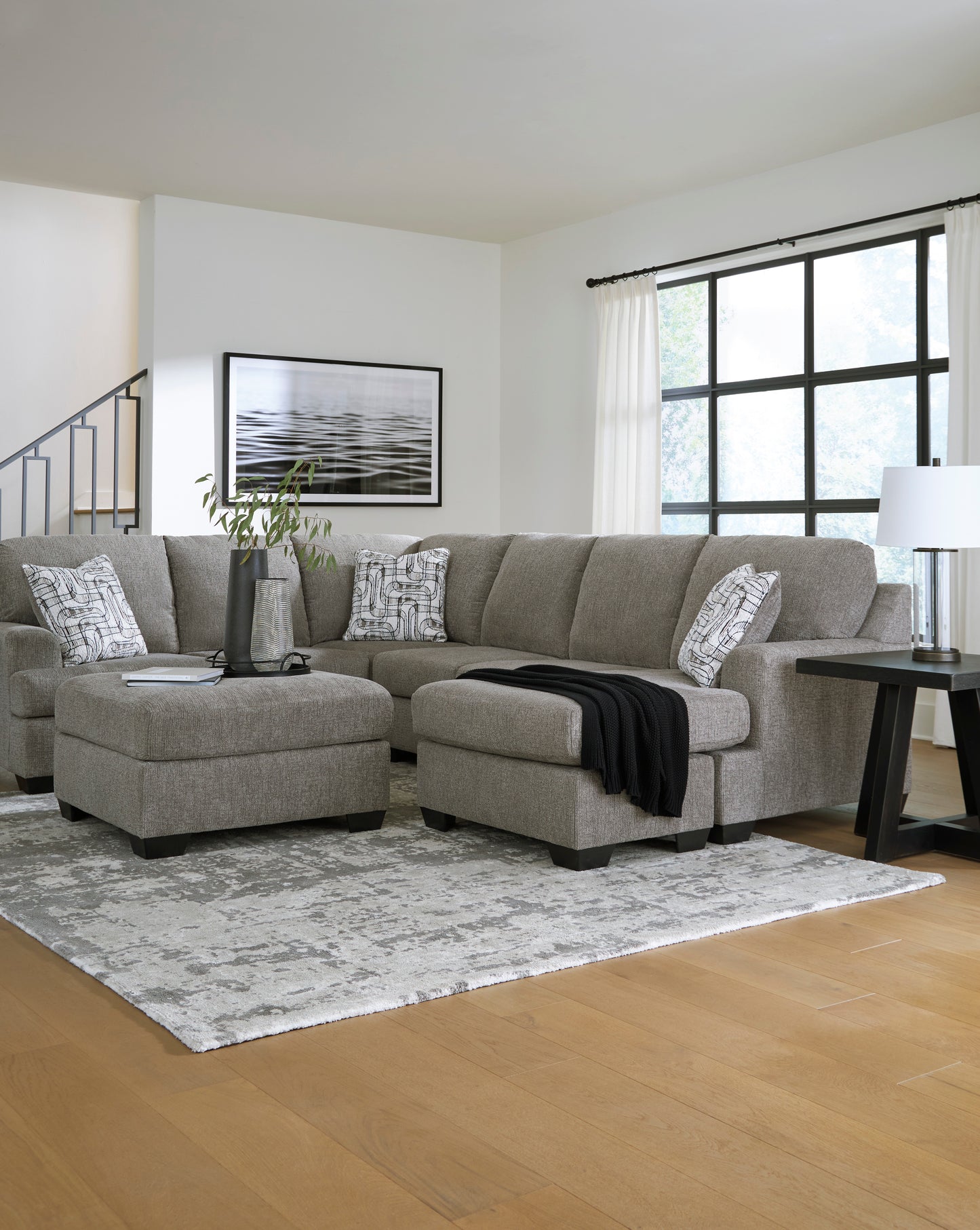 Erinsburg 2-Piece Sectional with Chaise With Ottoman