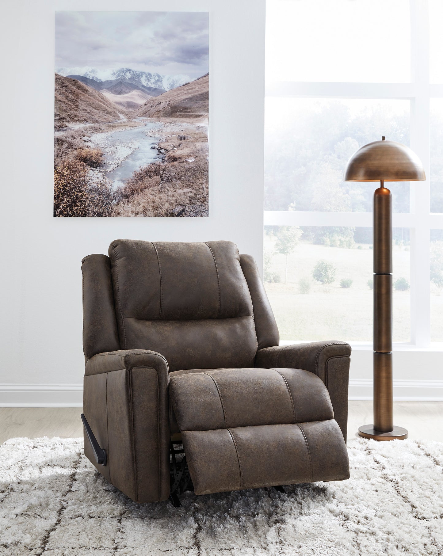 Skymaker Walnut Rocker Recliner
