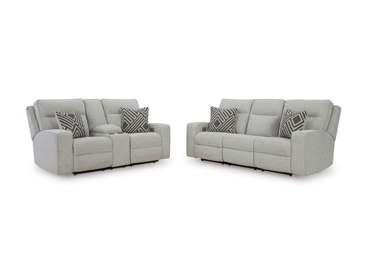 Jasperson Stone Sofa and Loveseat Power Reclining Package Deal