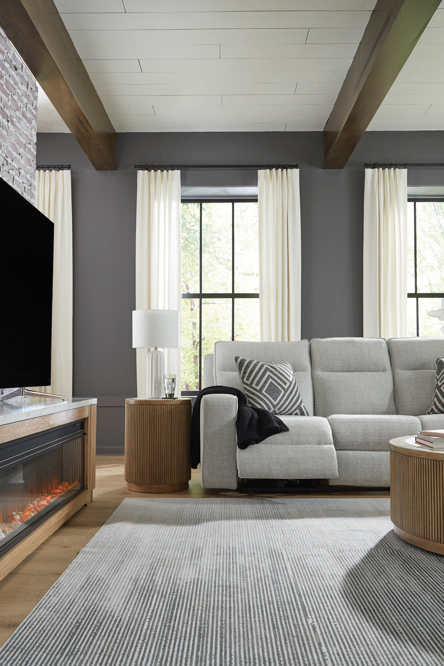 Jasperson Stone Sofa and Loveseat Power Reclining Package Deal