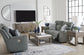 Overflow Steel Sofa and Loveseat Power Reclining Package Deal