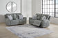 Overflow Steel Sofa and Loveseat Power Reclining Package Deal