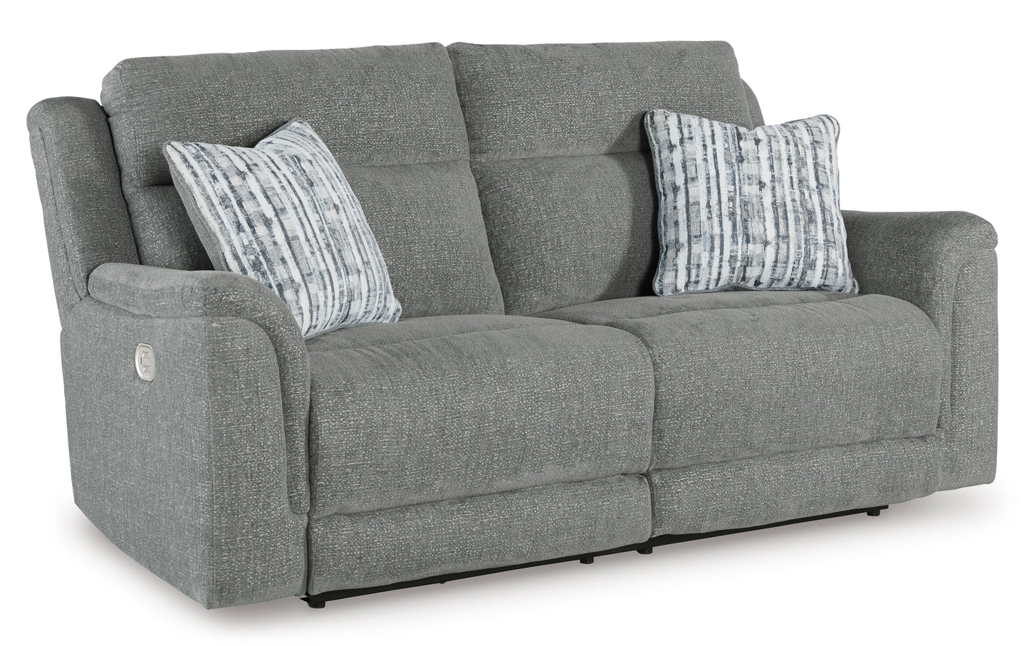 Overflow Steel Sofa and Loveseat Power Reclining Package Deal