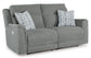 Overflow Steel Sofa and Loveseat Power Reclining Package Deal