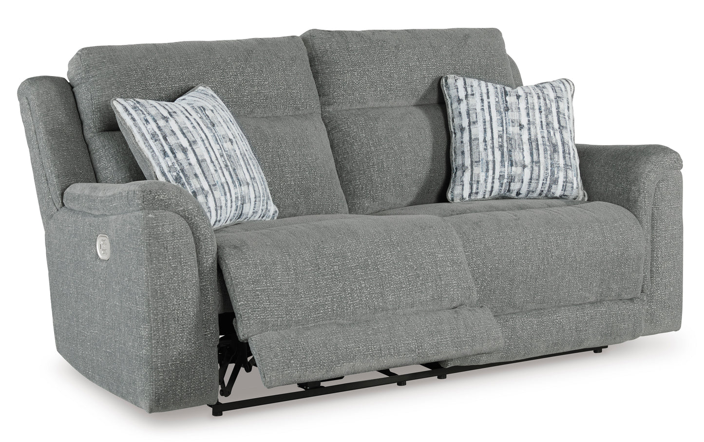 Overflow Steel Sofa and Loveseat Power Reclining Package Deal
