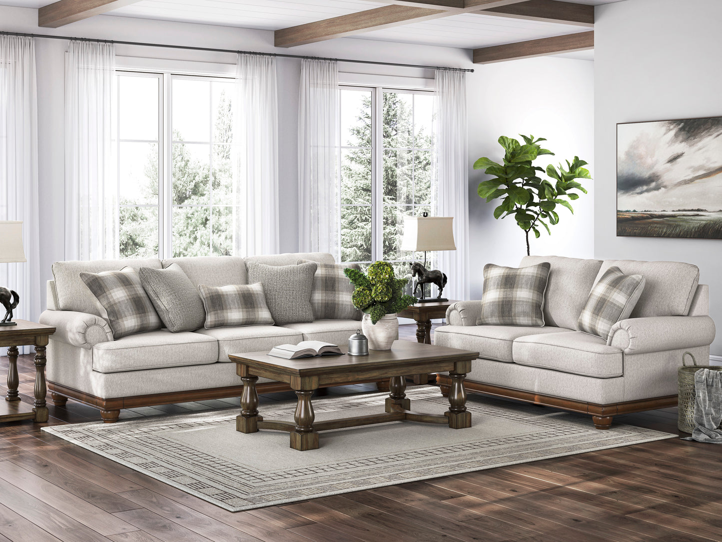 Stoughton Loveseat and Sofa Set
