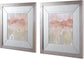 Dusty Blush & Olive Framed Prints, Set of 2