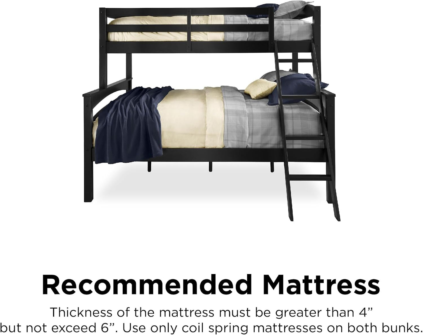 BRADY TWIN OVER FULL WOOD BUNK BED FRAME