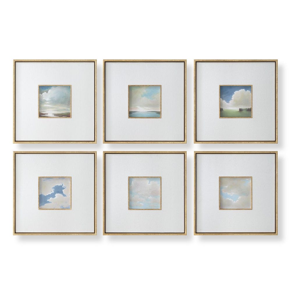 CUMULATION FRAMED CANVASES SET OF 6