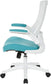 Office Star White Screen Back & Turquoise  Manager's Chair
