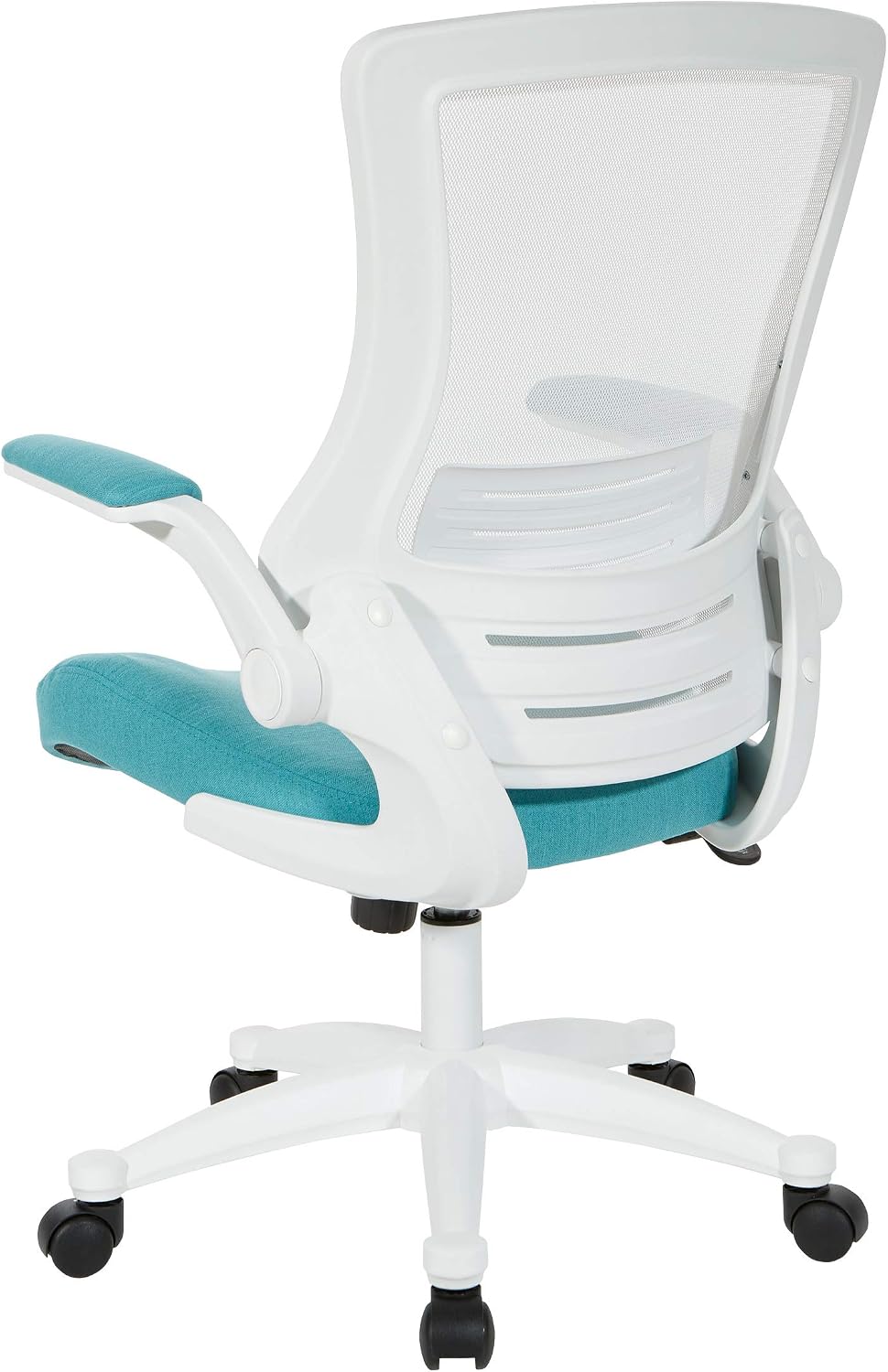 Office Star White Screen Back & Turquoise  Manager's Chair
