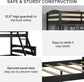 BRADY TWIN OVER FULL WOOD BUNK BED FRAME