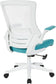 Office Star White Screen Back & Turquoise  Manager's Chair