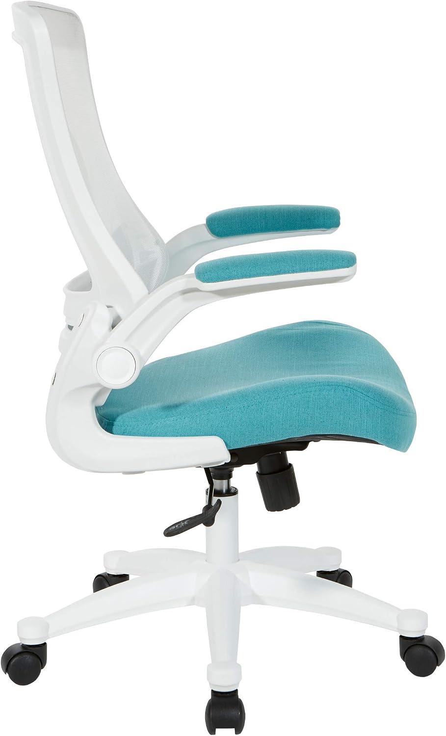 Office Star White Screen Back & Turquoise  Manager's Chair