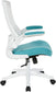 Office Star White Screen Back & Turquoise  Manager's Chair